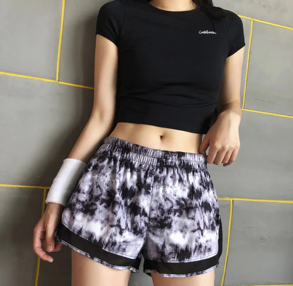 California Girl Seamless Cropped Embroidery Workout Shirt